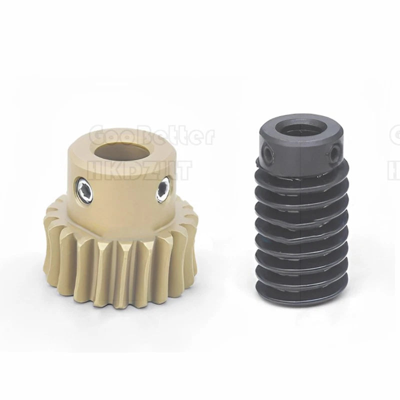 Module 1.5 Brass Worm Gear Wheel Worm Shaft C45 Steel 24 Tooth Bore 8 mm - 17 mm