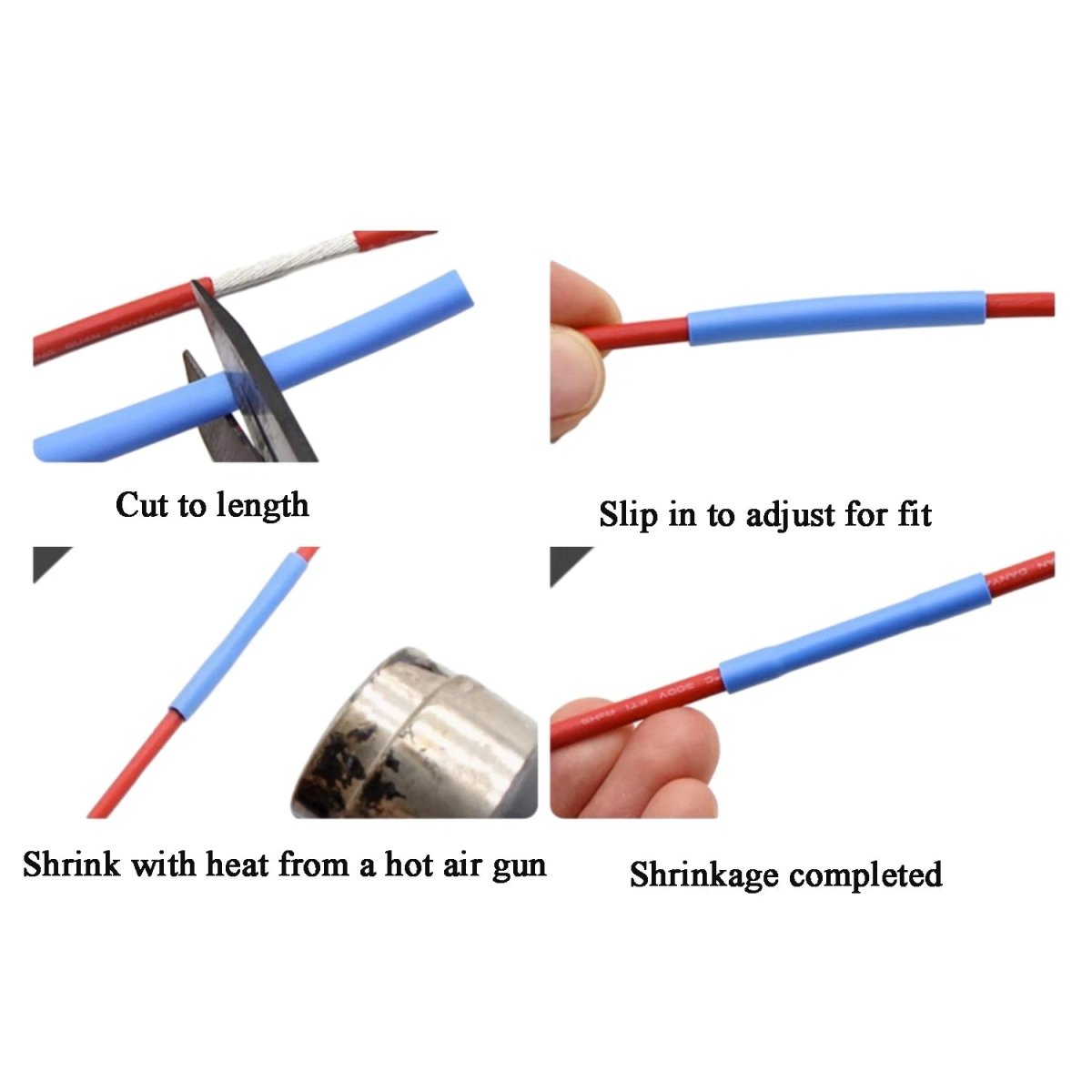 Silicone Rubber Heat Shrink Tubing — φ0.8mm to φ40mm, Multiple Colors - HomeDIYer