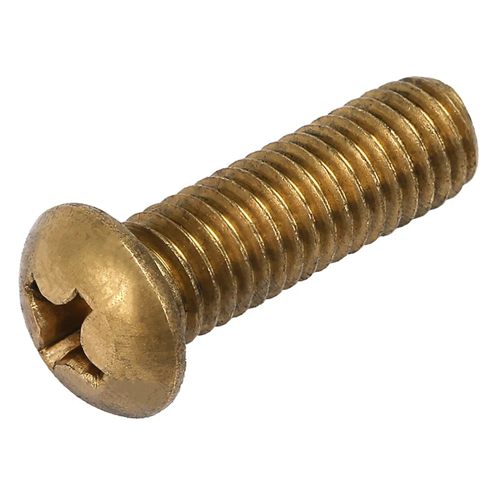 M4 M5 Solid Brass Pan Head Phillips Machine Screws — Multiple Lengths