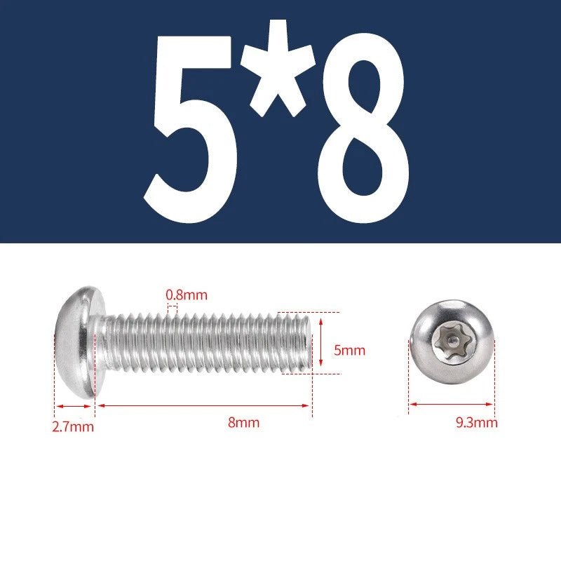 M5 M6 A2 Stainless Pan Head Torx Pin Security Machine Screws | Anti - Vandal Bolts - HomeDIYer