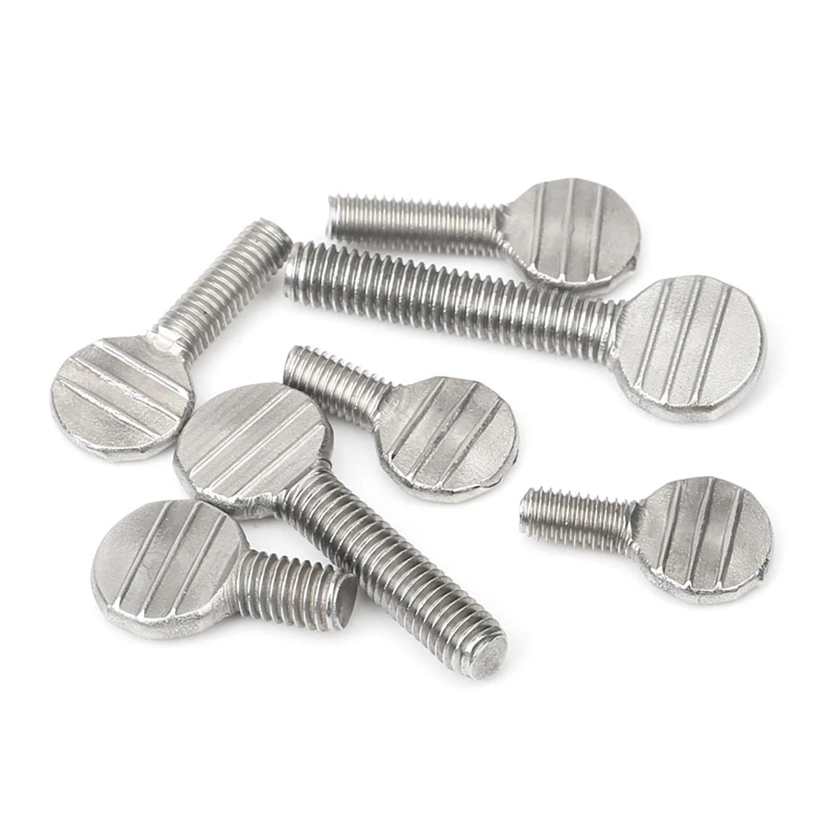 M4–M10 & 1/4"-5/16" Spade-Head Thumb Screws – A2 304 Stainless Steel, Tool-less Hand Grip