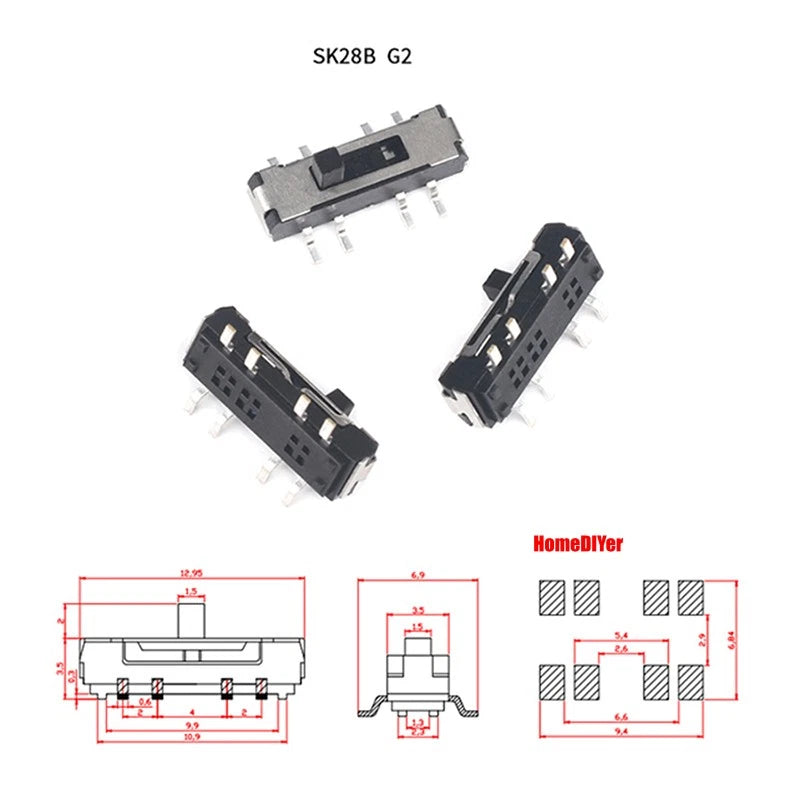 Miniature Slide Switch SS SK Series — 2/3 Position, 3–8 Pin Toggle Switches