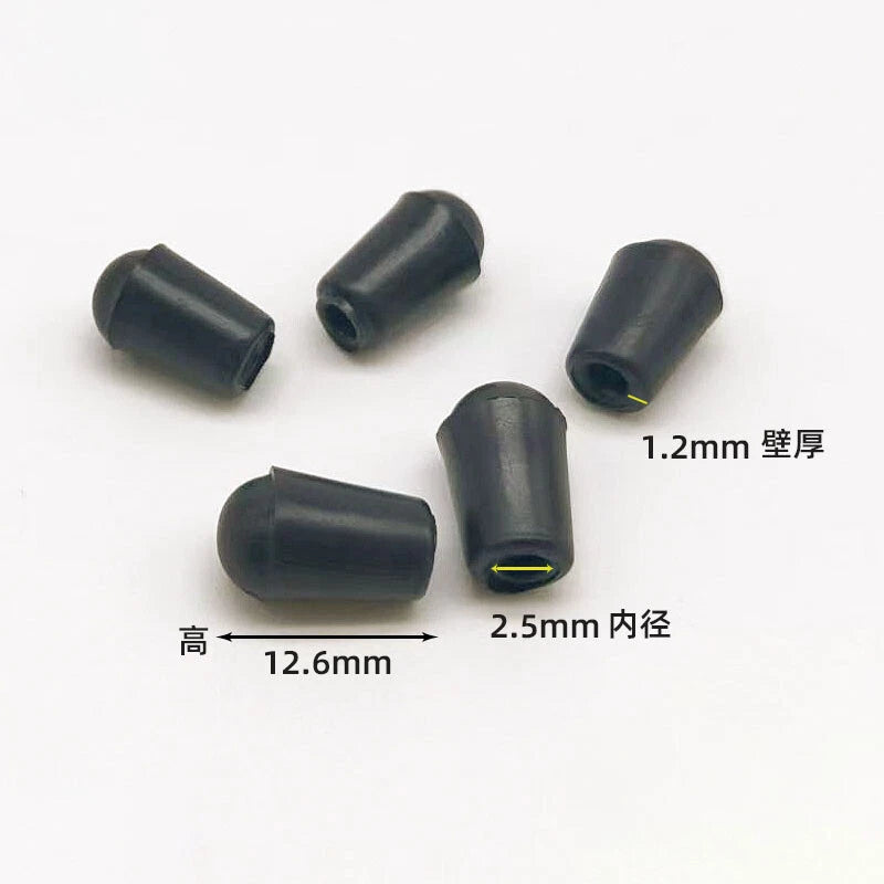 Goobetter Round PVC Rubber End Caps – 2.5mm to 19mm (Black, White, Transparent)