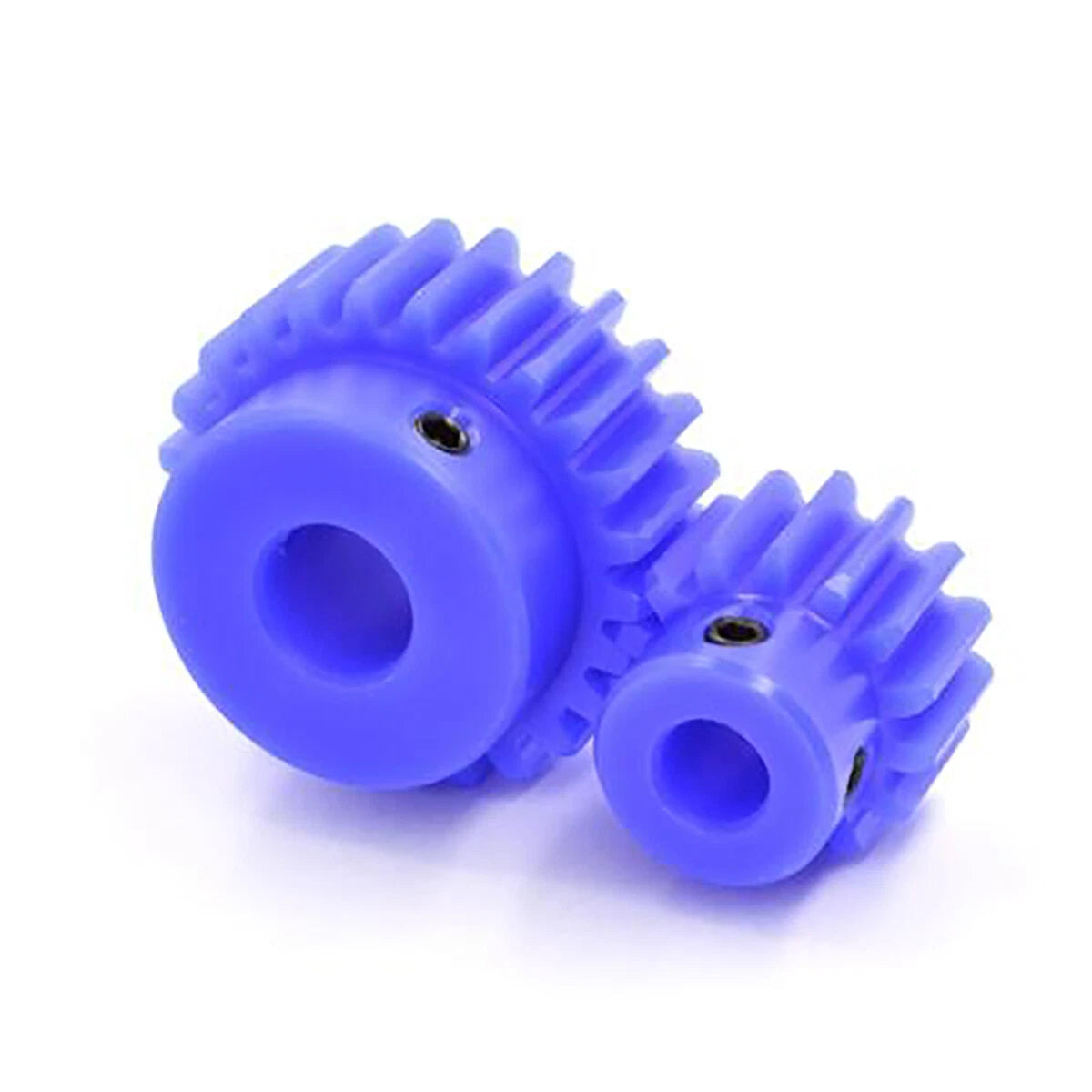 1/1.5/2/3 Mod Spur Gear Plastic Nylon Gear 10-60T Teeth Transmission Gear w/Step