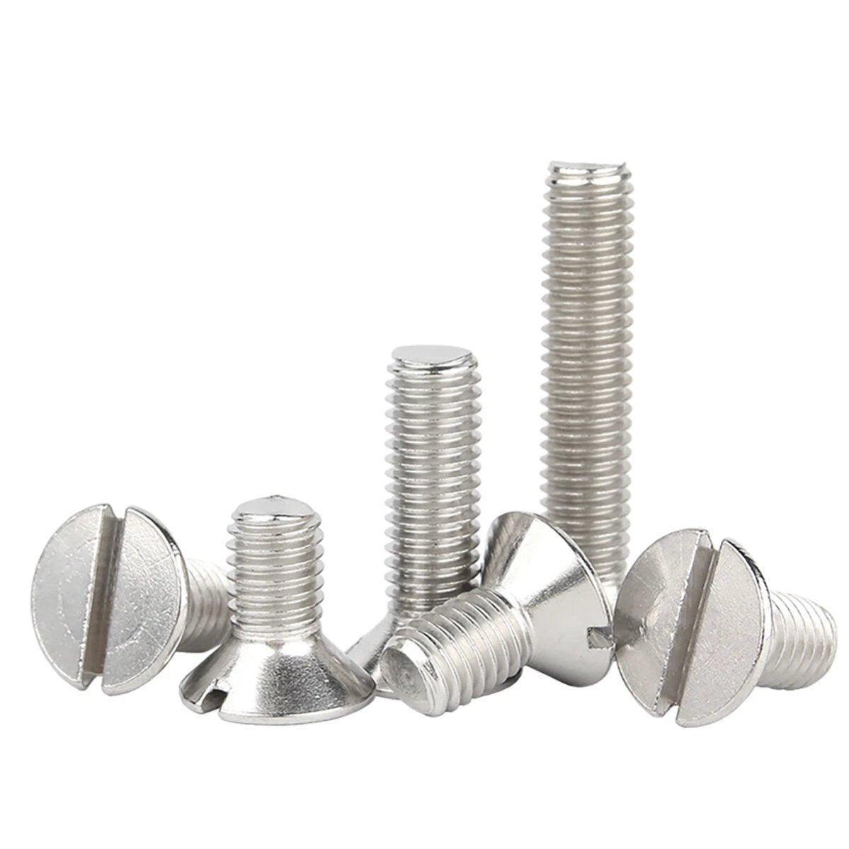 A2 Stainless Steel Slotted Countersunk Screws DIN 963 | M4 M5 M6 - HomeDIYer