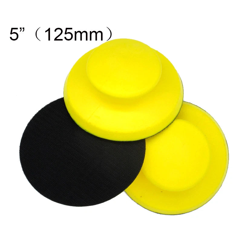 2" 3" 4" 5" Round Hand Sanding Blocks — Hook & Loop Backing Pads for Sandpaper Discs and Polishing