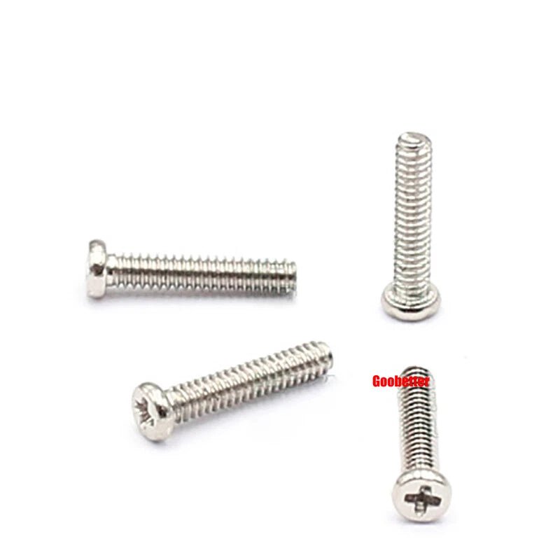 Phillips Pan Head Machine Screws M0.8 M1 M1.2 M1.4 M1.6 M1.7 — Cross Round Head Bolts, Multiple Coatings - HomeDIYer