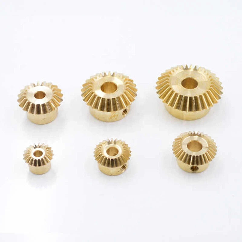 0.5M/0.8/1M/1.5M Brass Umbrella Tooth Bevel Gear Helical Motor Gear 15/20/25/30T