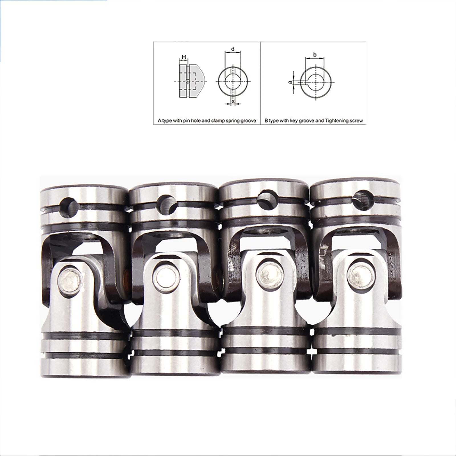 Shaft Coupler Flexible Single/Double Joint Universal Coupling CNC Motor 40Cr