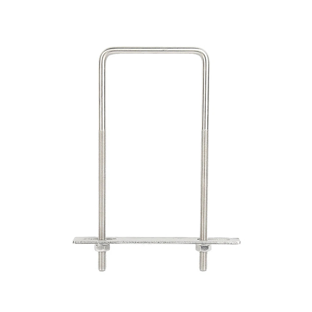M6 M8 M10 U-Bolt with Plate and Nut — Stainless Steel 304, Multiple Sizes