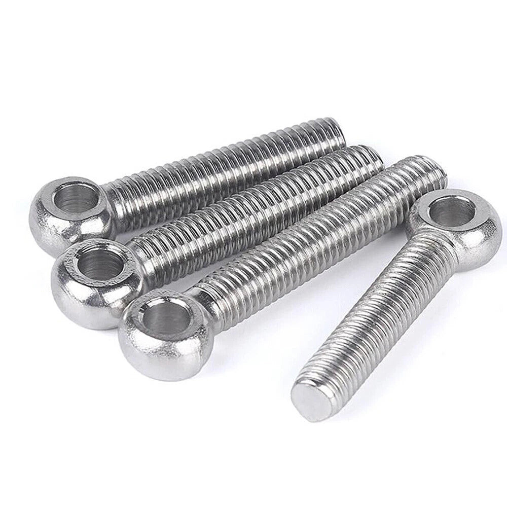 A2 Stainless Steel Eye Bolts M5–M24 | Threaded Ring Screws for Catenary Wire & Hanging