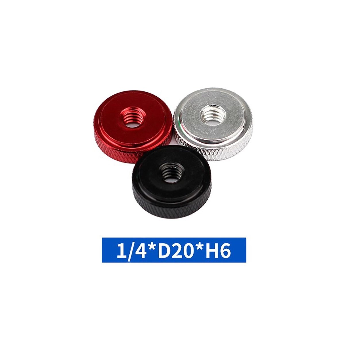 1/4" Knurled Thumb Screws & Thumb Nuts – Aluminum + Stainless, Red Black Silver, Camera & PC - HomeDIYer