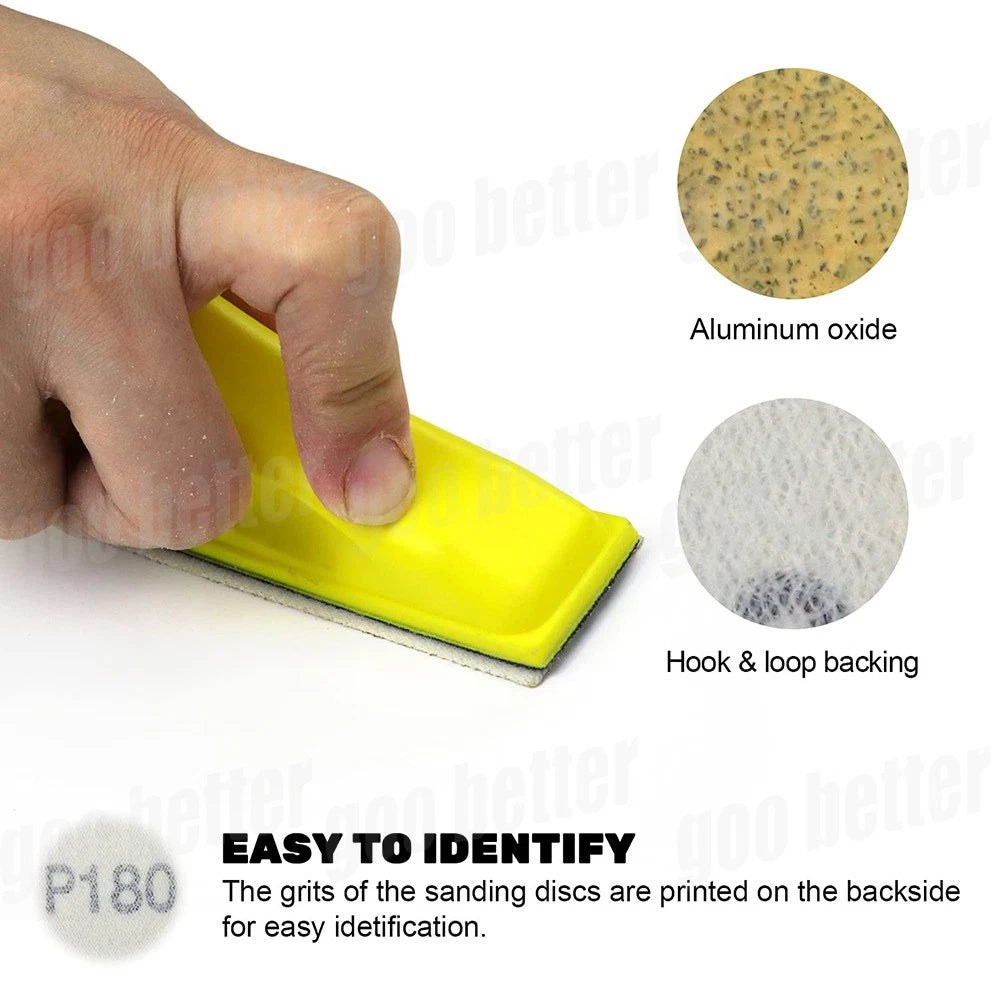 100PCS 3.5x1inch Sandpaper Kit Woodworking Detail Sanding Sheets 80 To 600 Grit