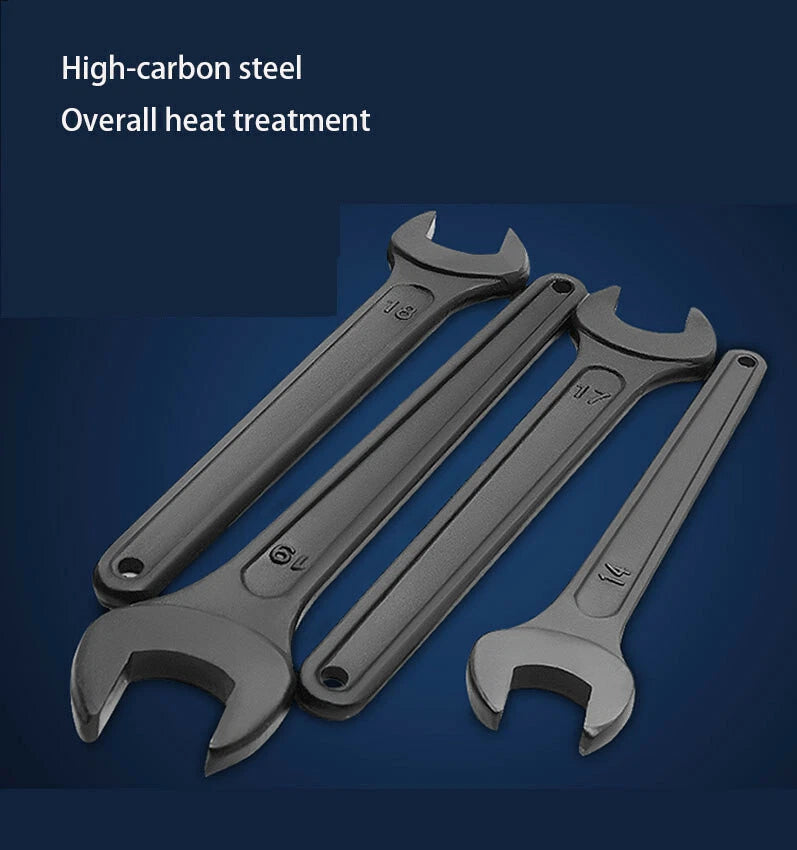 Open Ended Spanner Heavy Duty Wrench Impact - Single End 14mm 16mm-90mm Black