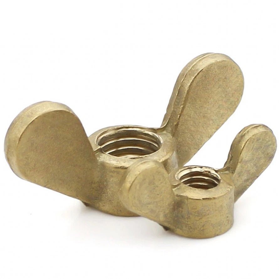 Solid Brass Wing Nuts M8 – Butterfly Nuts for Bolts & Screws (Qty 2) - HomeDIYer