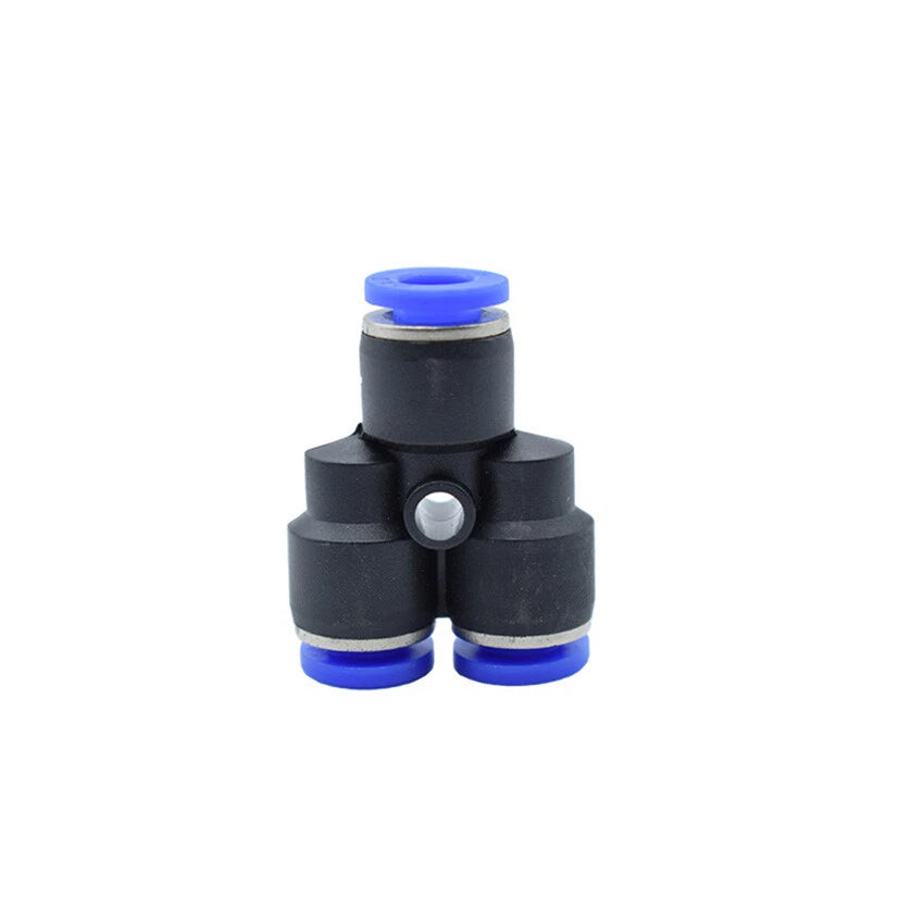 Pneumatic Y Union Splitter Push In Fitting — 3-Way Air Hose Connector, Tube 4–12mm
