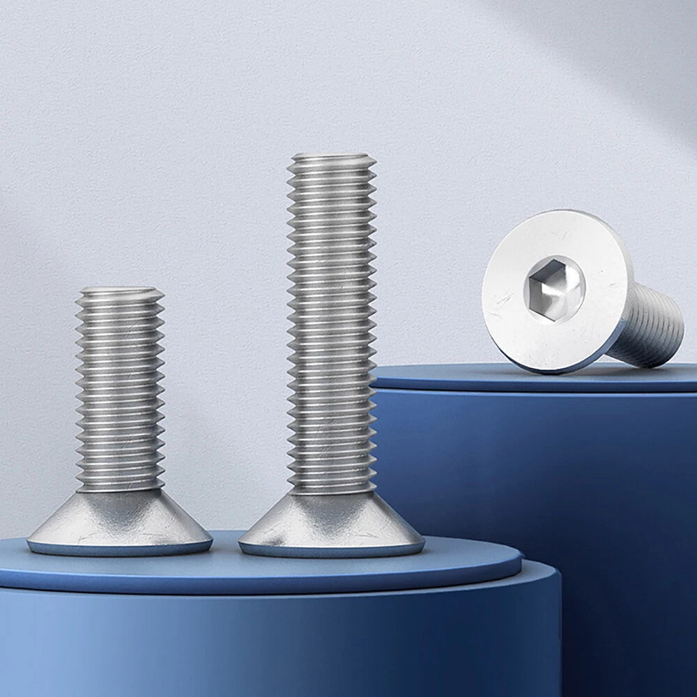 M3 Countersunk Allen Key Machine Screws — A2 Stainless Steel Hex Socket Bolts