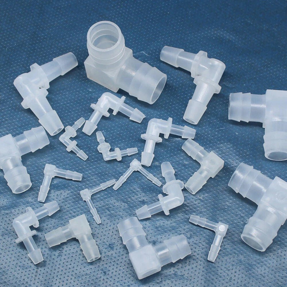 90° Elbow Barbed Hose Connector — Plastic Push-In Fitting for Air & Water Pipe 4mm–20mm