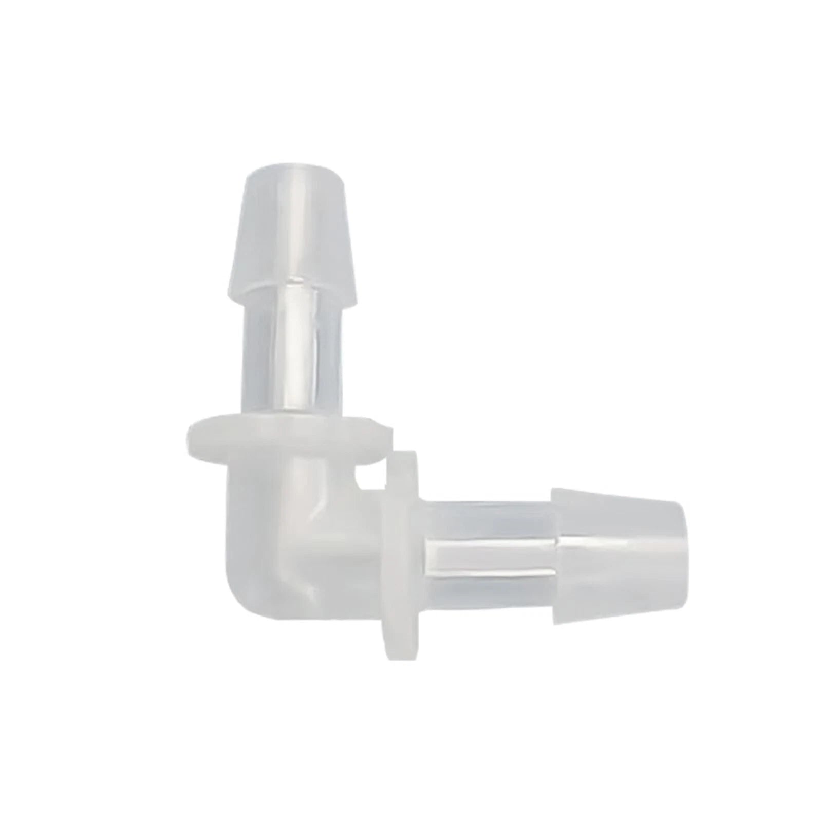 90° Elbow Barbed Hose Connector — Plastic L-Joiner for Air, Fuel & Water Lines