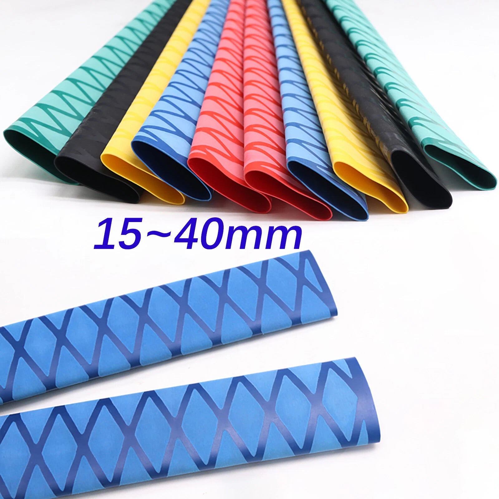 Non-Slip Heat Shrink Tubing for Fishing Rod Handle Grip — 15mm to 40mm