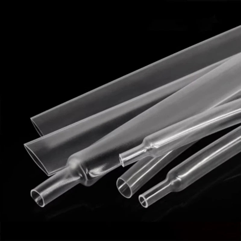 Clear Heat Shrink Tubing 2:1 Ratio — 0.6mm to 150mm, 1m to 50m
