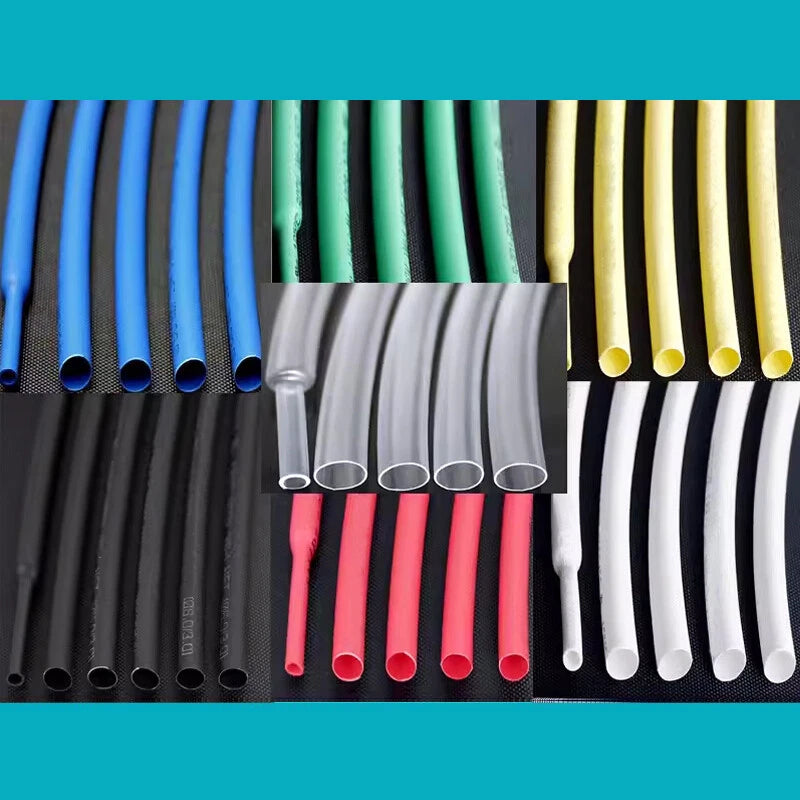 2:1 Heat Shrink Tubing — 0.6mm to 20mm, 7 Colors, Flame Retardant
