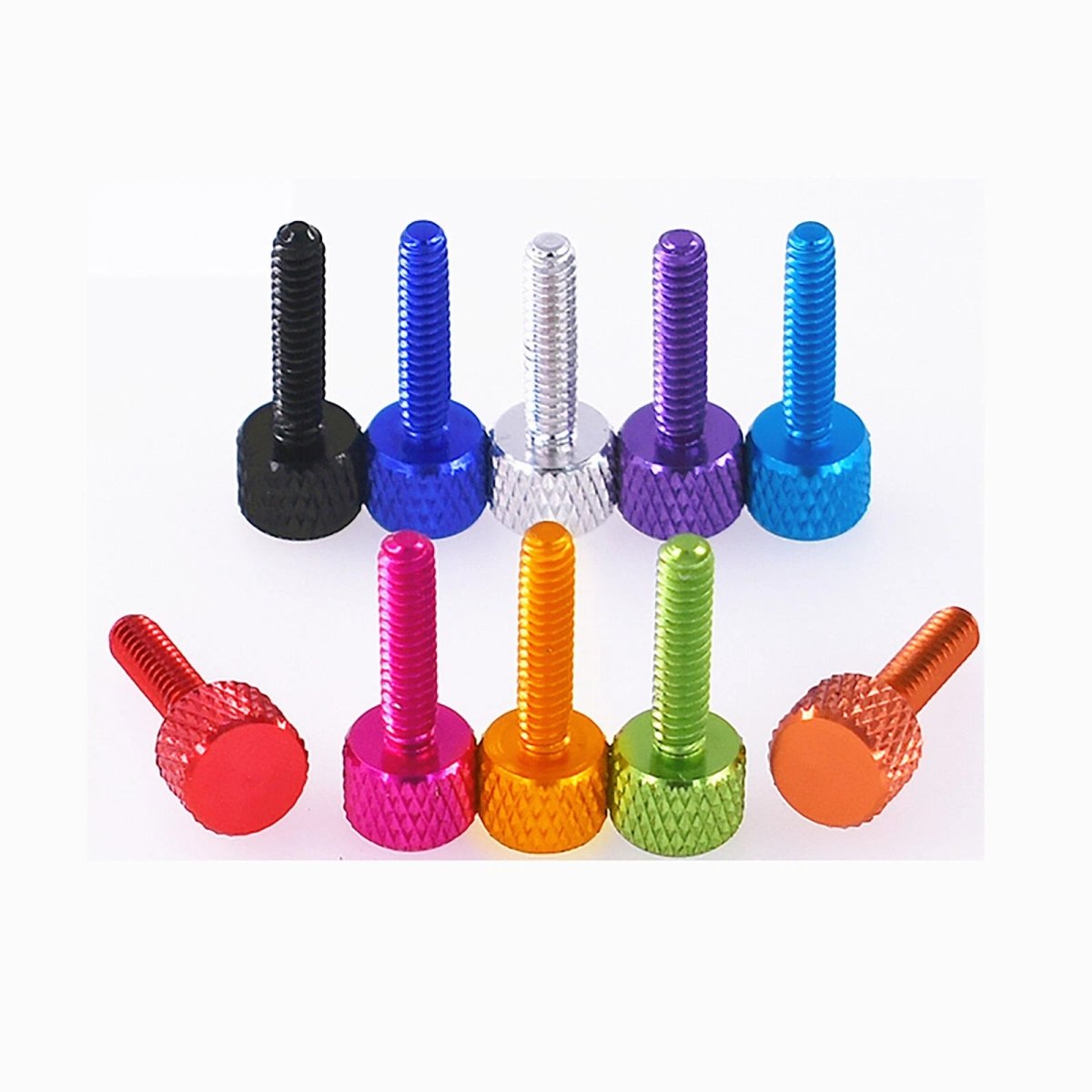 UNC 1/4 - 20 Aluminum Knurled Flat Thumb Screws 30mm (1 - 3/16") – Hand Grip Bolts for PC Case & Camera - HomeDIYer