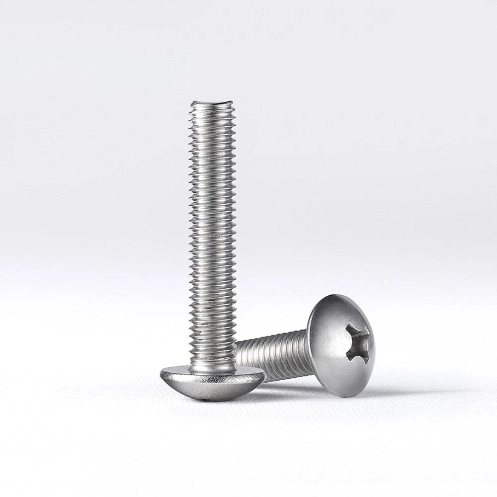 M3 M4 M5 M6 Phillips Truss Head Machine Screws – 316 Stainless Steel, Marine Grade, Fully Threaded