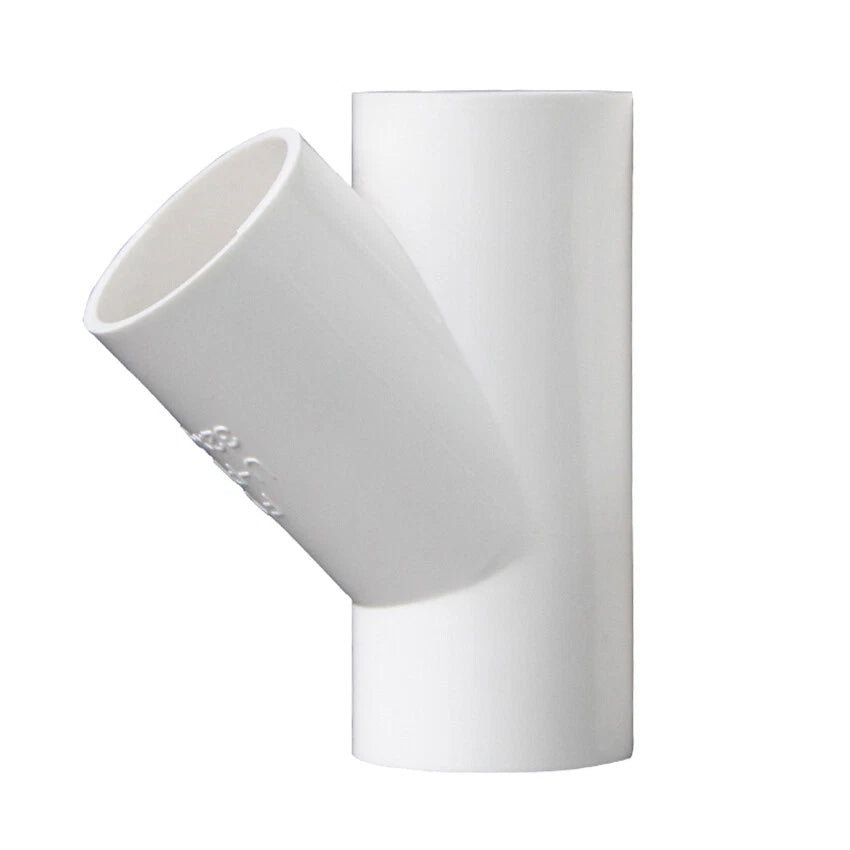 20 25 32 40mm 3-Way PVC Pipe Fittings Lateral Tee 45°  Elbow Adhesive Connectors