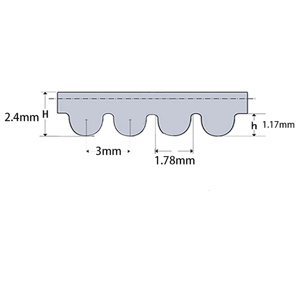 HTD 3M Closed Loop Timing Belt – 3mm Pitch, 10mm & 15mm Width, 171–531mm Perimeter