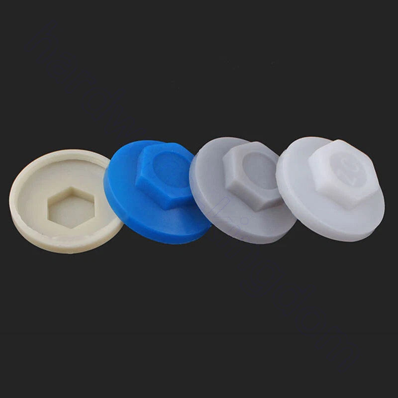 Waterproof Screw Caps for 5.2mm Hex Head Self‑Drilling Screws – Plastic Hex Cover (Metric)