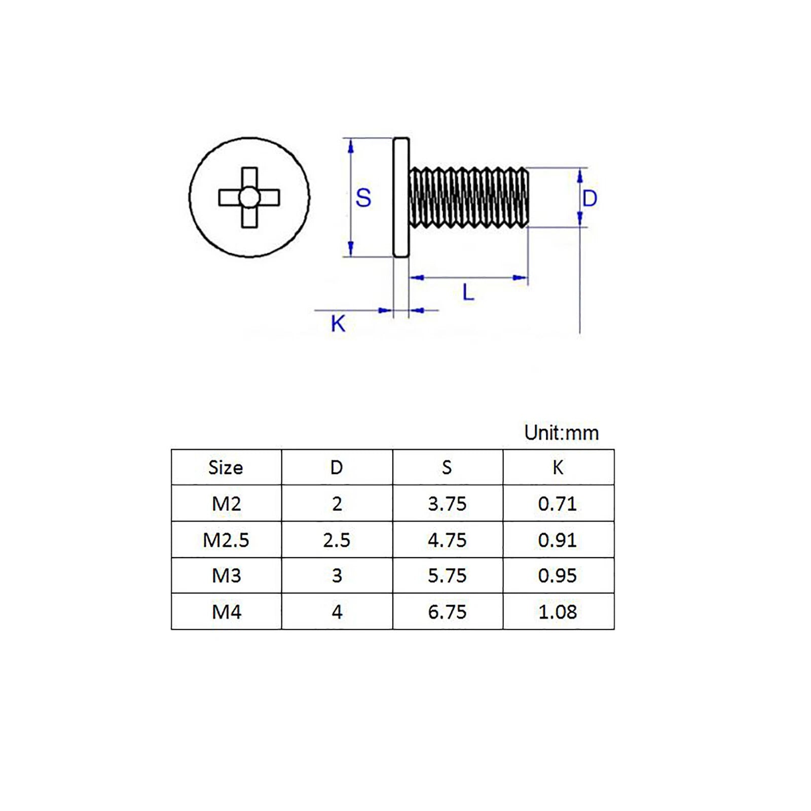 Phillips Low Wafer Head Machine Screws – M2 M2.5 M3 M4, 304 Stainless Steel for Low‑Profile Electronics & Appliances