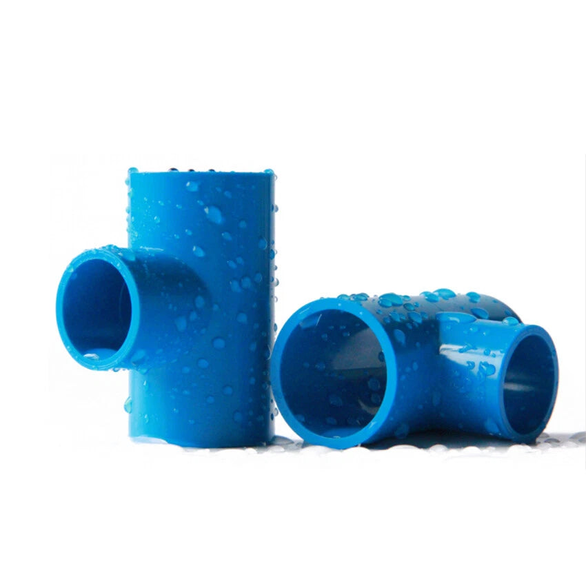 20mm to 110mm Reducing Tee Connectors PVC Plastic Pipe Fittings Blue White Gray