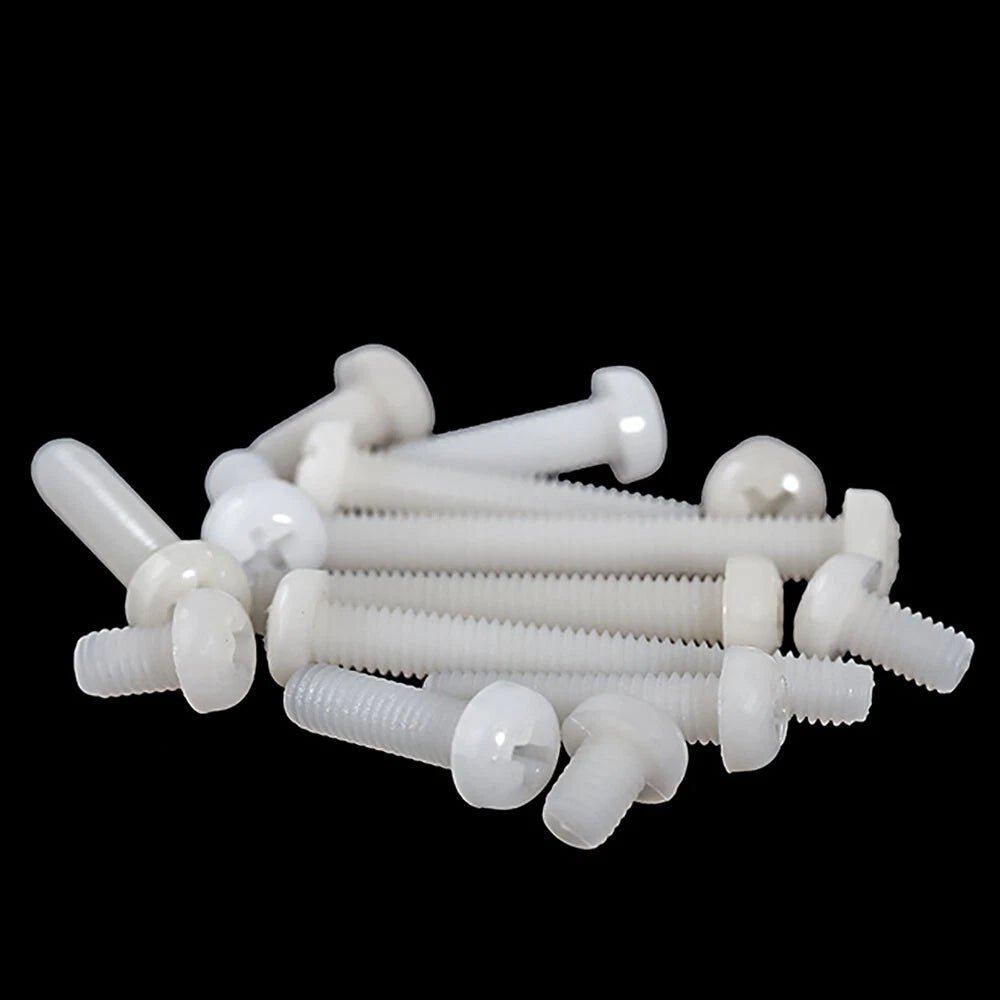 M5 M6 M8 Nylon Phillips Pan Head Machine Screws – Black & White - HomeDIYer