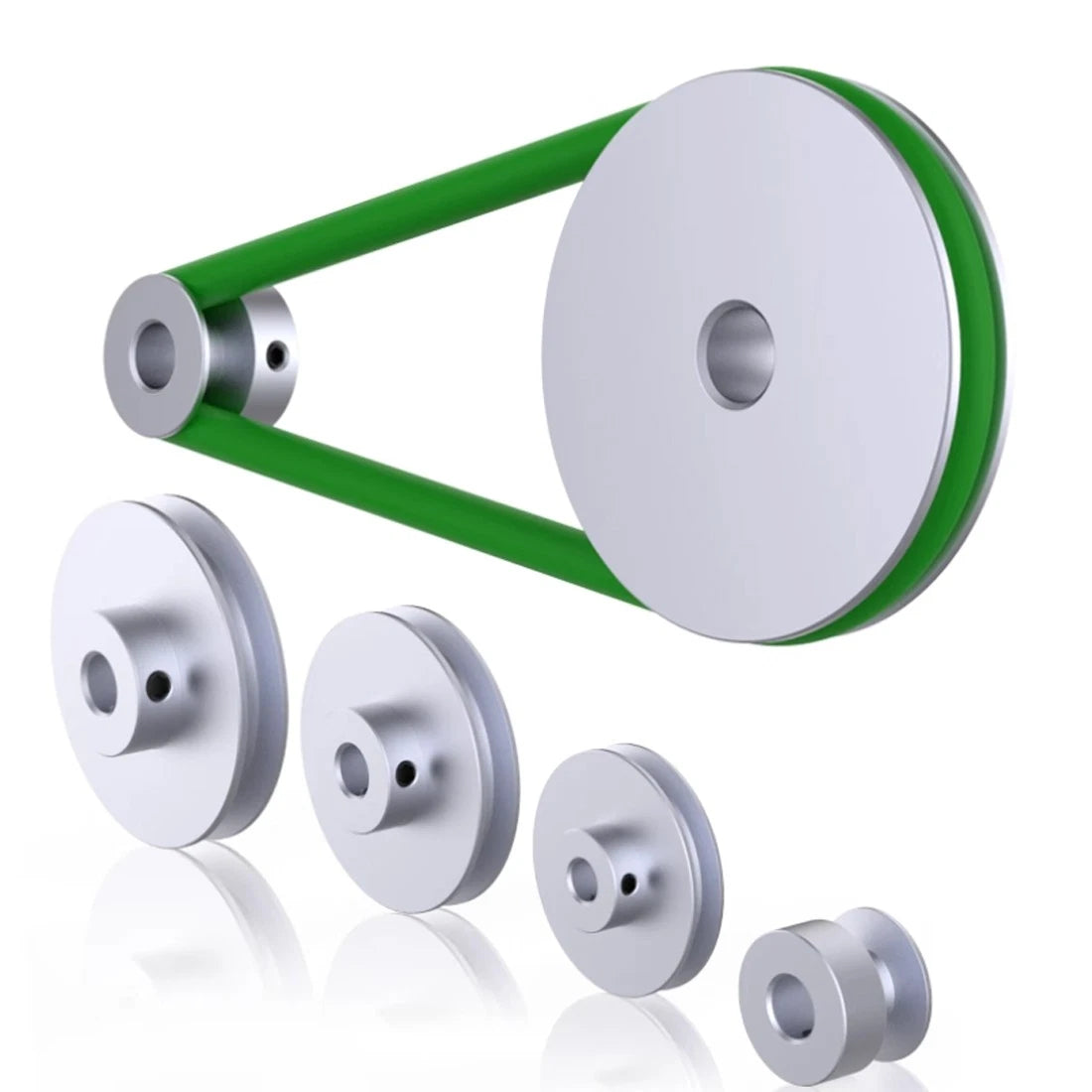 Aluminum V Grooved Pulley O Round Belt Pulleys For 6mm Width Belt OD 20mm-80mm