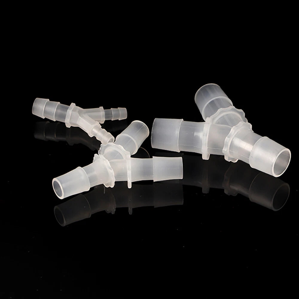 Y-Type 3-Way Barbed Hose Connector — Plastic Tee Fitting for Tube & Pipe