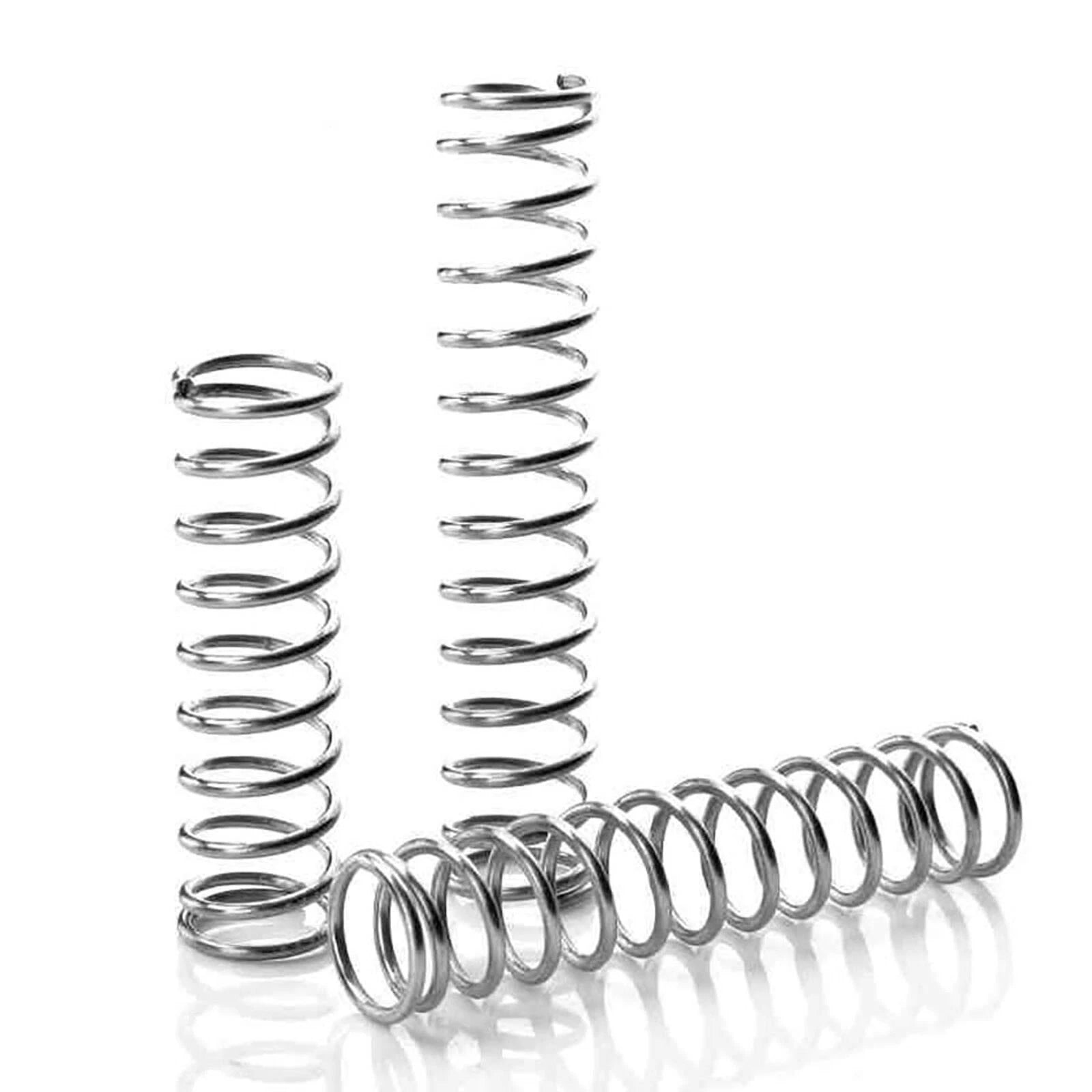 5pcs Stainless Steel Compression Springs L:60/70/80/90/100mm  Wire Dia.0.5-1.4mm
