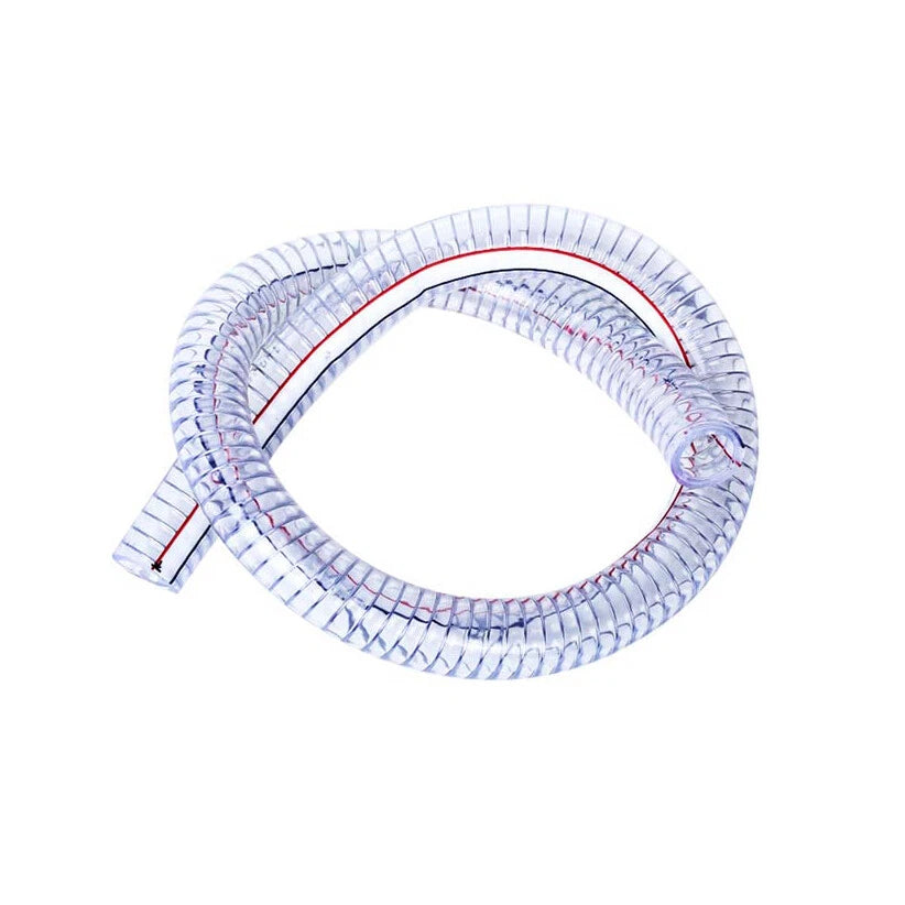Wire Reinforced Clear Braided PVC Hose Pipe — Water Air Fuel | 10mm–38mm ID