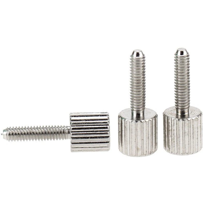 Knurled Thumb Screws Carbon Steel Hand Grip Knob Bolts M2.5 Round Flat Head - HomeDIYer