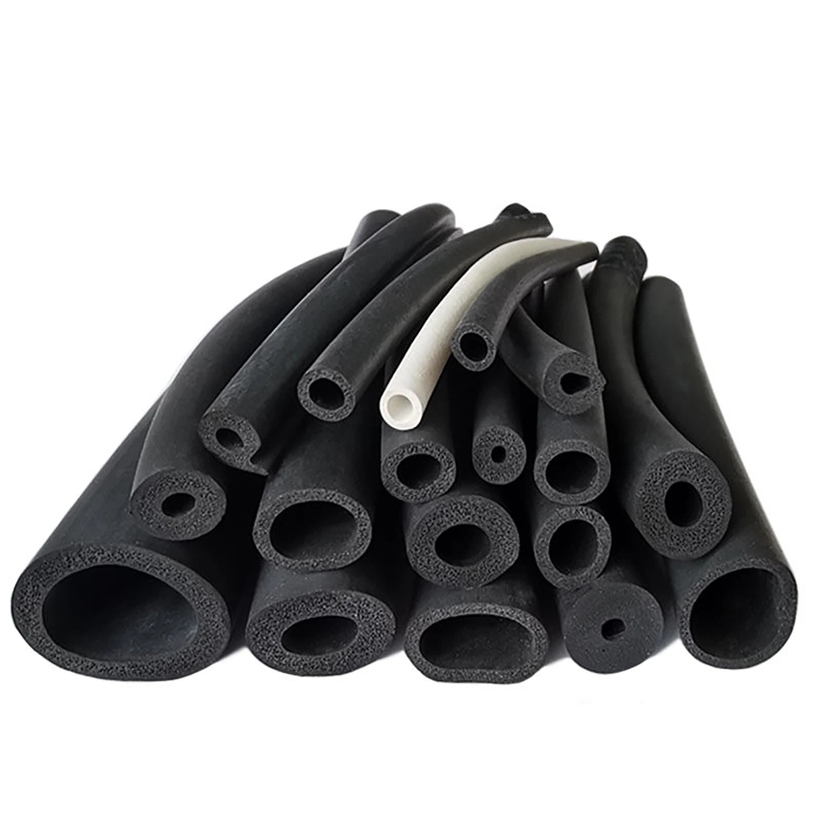 EPDM Foam Rubber Pipe Insulation Tube — 3 to 42mm ID, Lagging Wrap Roll