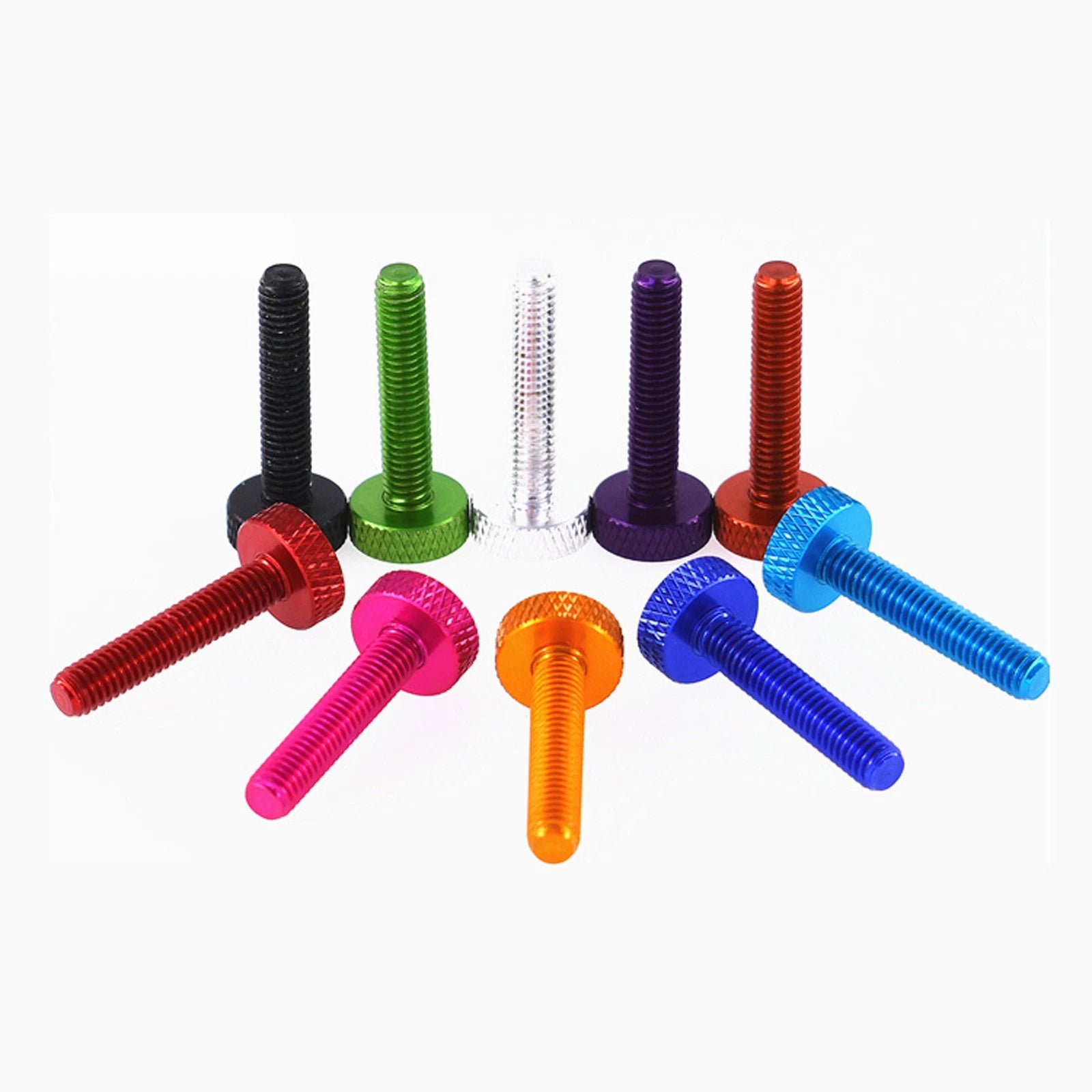 M6x30mm Knurled Thumb Screws Aluminum Alloy DIY Hand Tighten Grip Knob Bolts