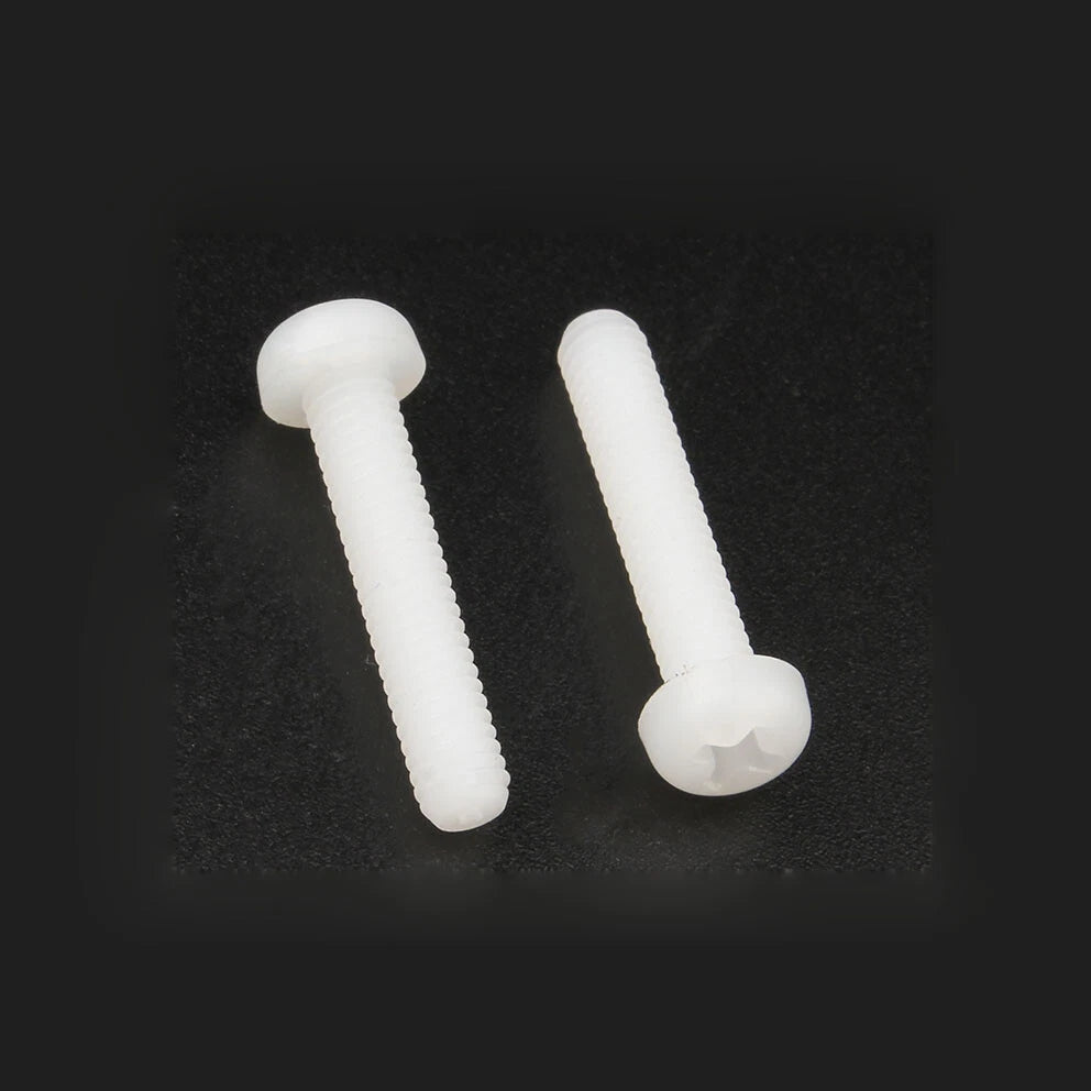 White Nylon Phillips Pan Head Machine Screws – M3 M4 M5 M6, Fully Threaded (4–60mm) - HomeDIYer
