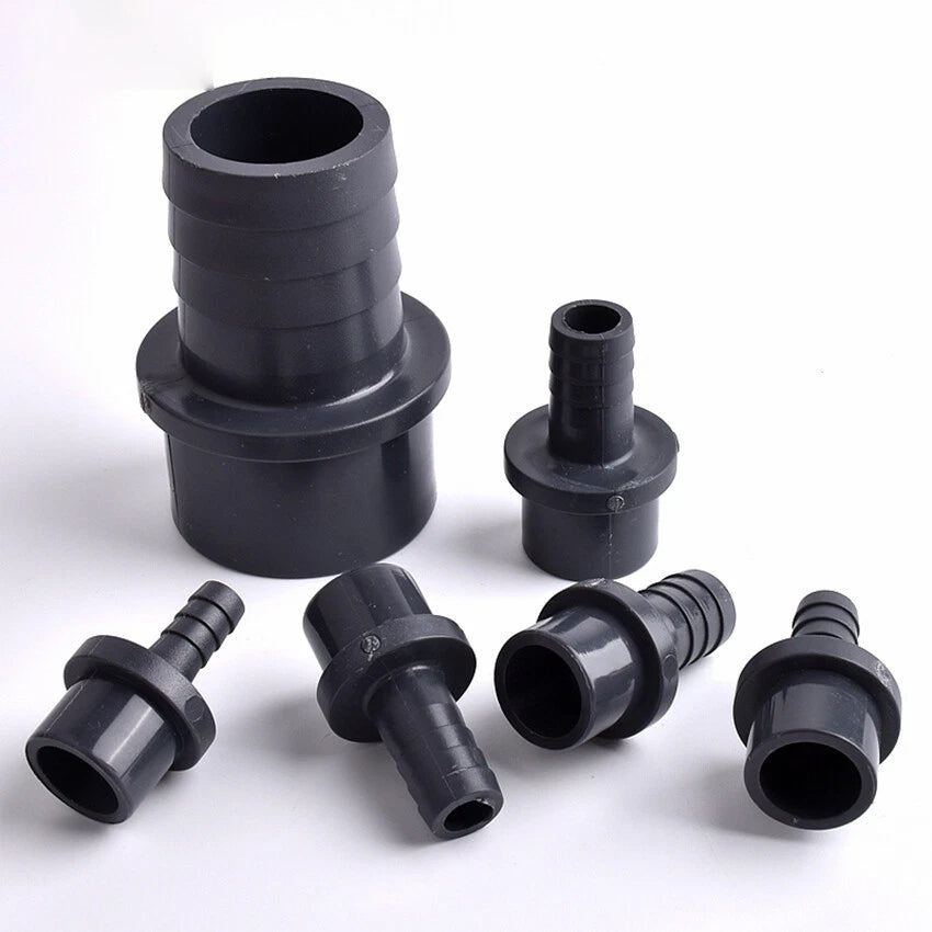 Hosetail Connector Barbed Connecting Pond Pool Hose Pipe Adhesive Fitting 8~63mm