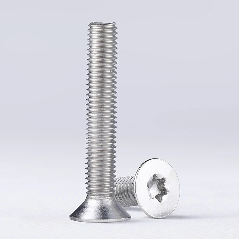 M8 Torx Countersunk Machine Screws – A2 Stainless Steel, 6‑Lobe Drive, Fully Threaded (Overall Length Includes Head)