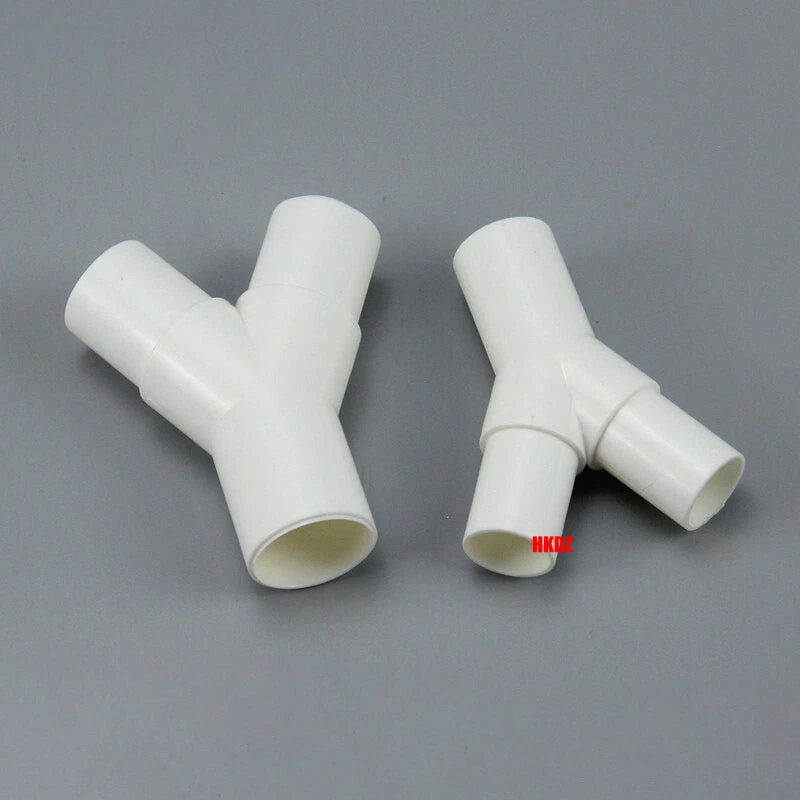 16mm 20mm PVC Plastic Y Type Tee Fork Water Pipe Tee Drip Box Tee Joint Fittings