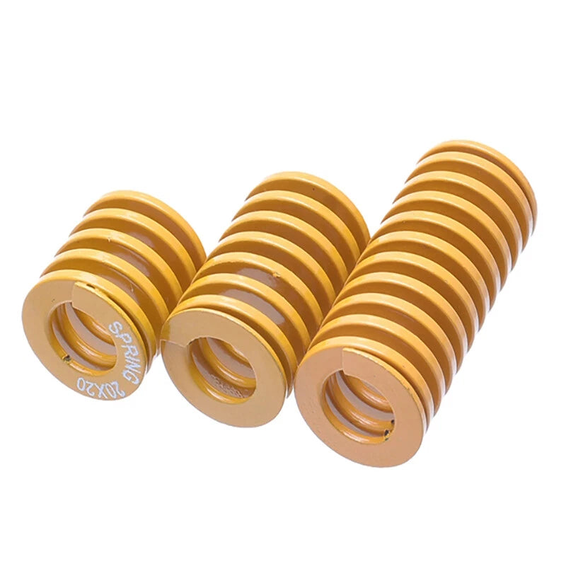 Die Springs OD 10mm L 15-100mm Extra Light Load Yellow Compression Mould Spring