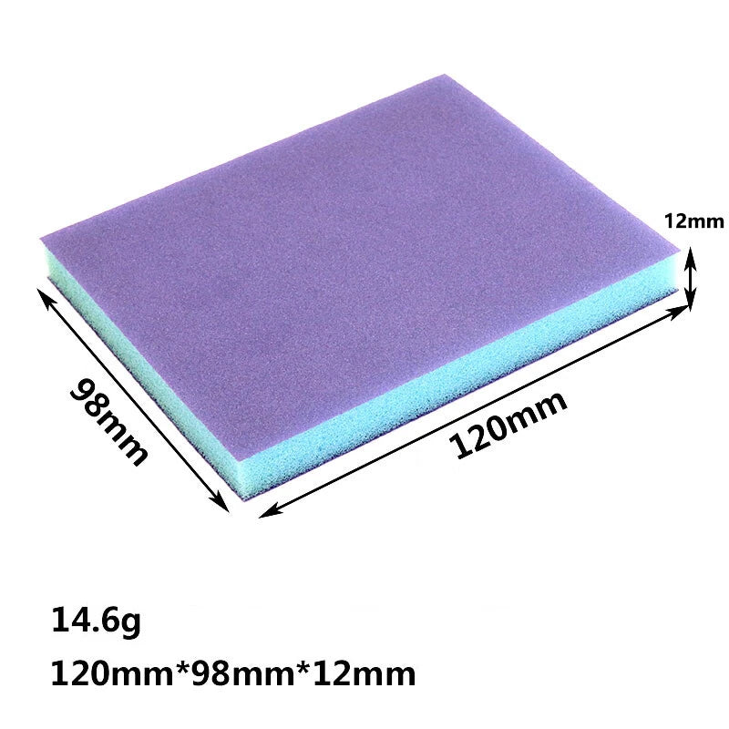 Rectangular Foam Sanding Blocks — P60 to P600 Grit Wet & Dry Sanding Sponge for Wood Metal Auto Paint