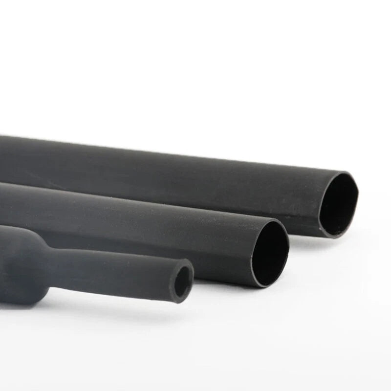 Black Heat Shrink Tubing 2:1 Ratio — Electrical Wire Sleeving, 30mm–100mm Diameter