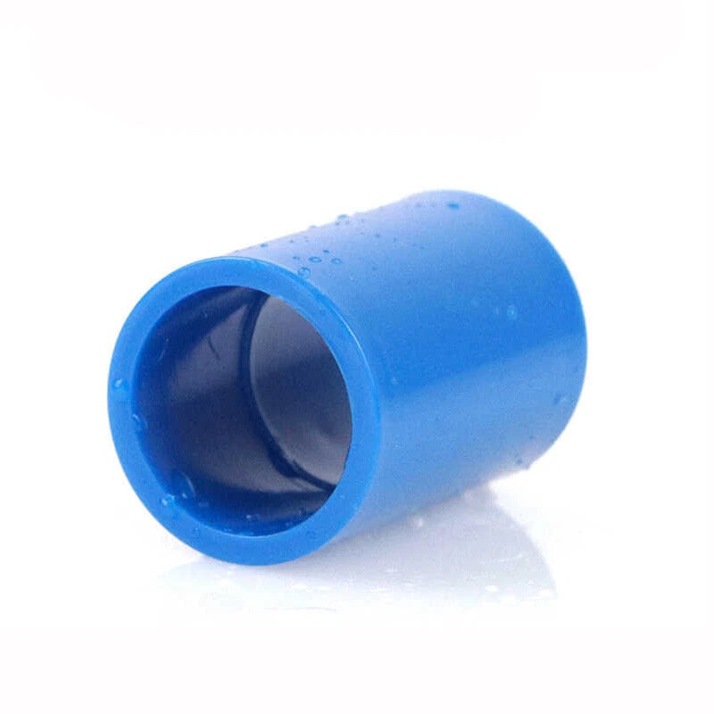 PVC Straight Coupling Solvent Weld Pipe Connector — ID 20mm to 160mm, Blue