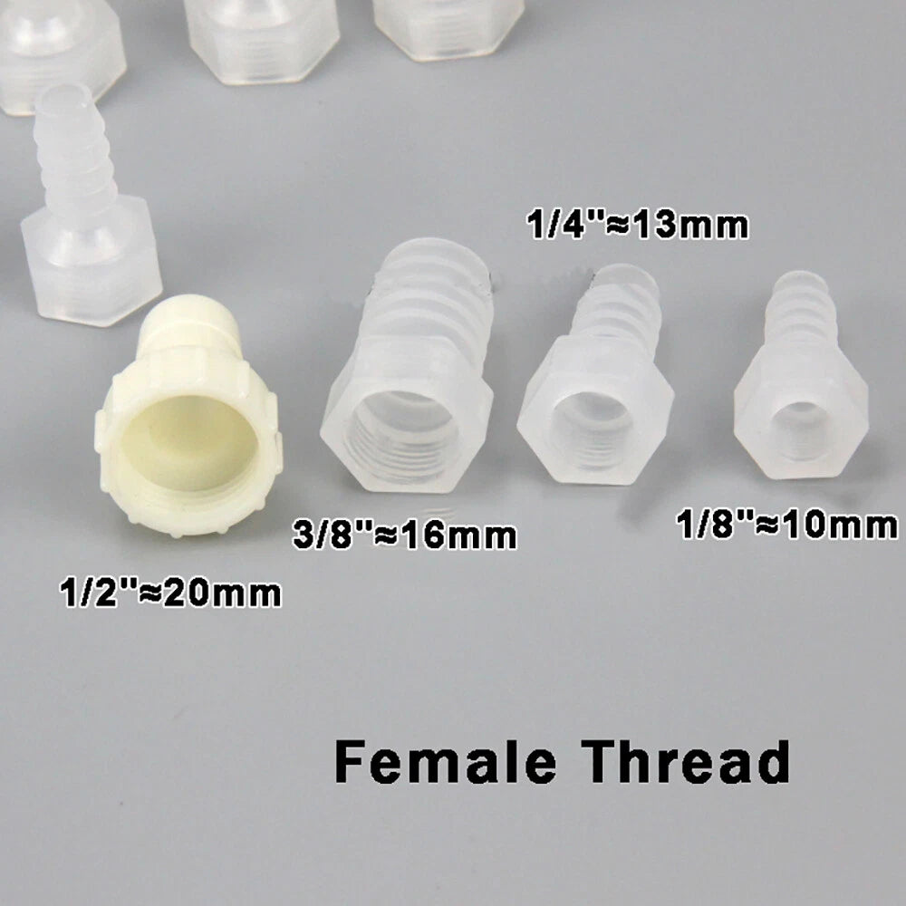 Female Threaded Barbed Hose Tail Connector — Plastic Pond & Pool Pipe Fitting